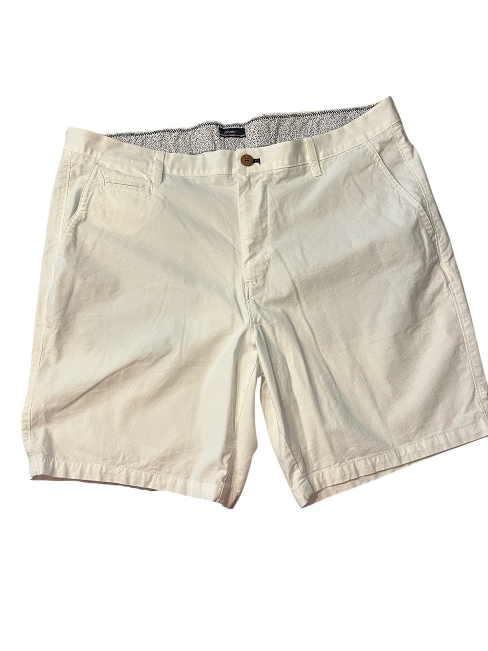 johnnie-O Santiago Stretch White Flat Front Cotton Shorts Sz 38